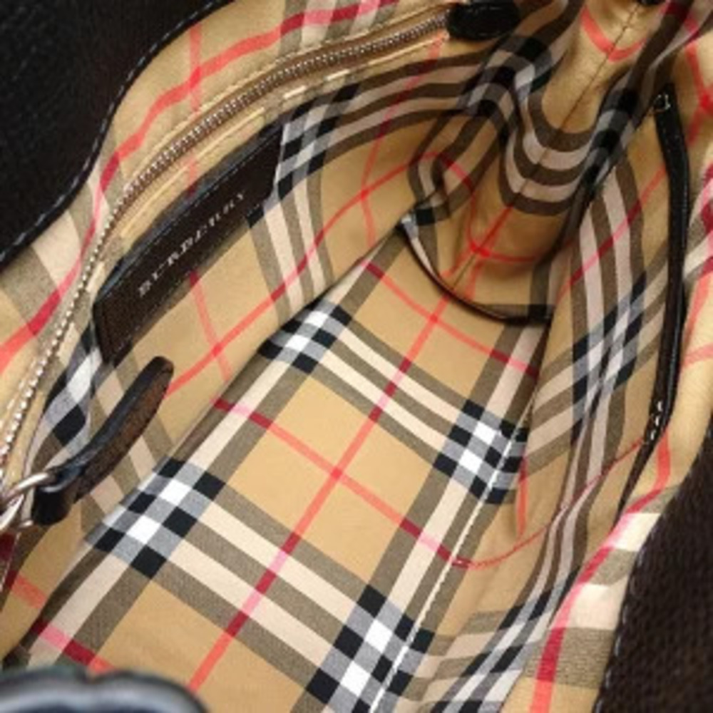 BURBERRY Banner Handbag Leather Black - Picture 7 of 8